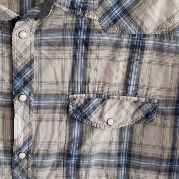 Burton plaid button down shirt w snaps XXL - Picture 2 of 6
